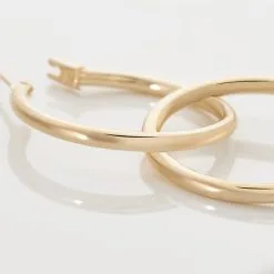 Histoire D'Or Créoles Ada Lisse Plaque Or Jaune -Boucles d'oreilles pendantes Soldes Boutique FQOFJW0198 view3