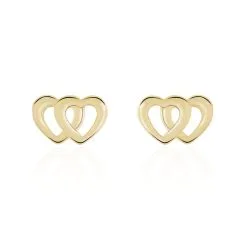 Histoire D'Or Boucles D'oreilles Puces Marie-laureae Plaque Or Jaune