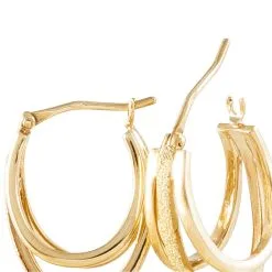 Histoire D'Or Créoles Clarette Plaqué Or Jaune -Boucles d'oreilles pendantes Soldes Boutique FQOFJW0239 view3
