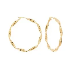 Histoire D'Or Créoles Lenna Torsadée Plaqué Or Jaune