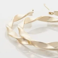 Histoire D'Or Créoles Lenna Torsadée Plaqué Or Jaune -Boucles d'oreilles pendantes Soldes Boutique FQOFJW0276 view3