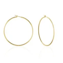 Histoire D'Or Créoles Ada Lisse Plaqué Or Jaune