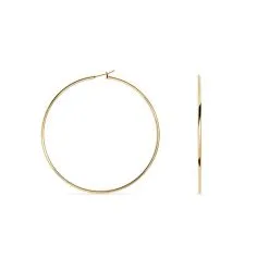 Histoire D'Or Créoles Ada Lisse Plaqué Or Jaune -Boucles d'oreilles pendantes Soldes Boutique FQOFJW0297 view2