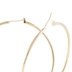 Histoire D'Or Créoles Ada Lisse Plaqué Or Jaune -Boucles d'oreilles pendantes Soldes Boutique FQOFJW0297 view3