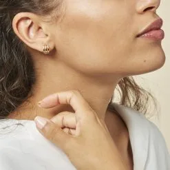 Histoire D'Or Créoles Dally Plaqué Or Jaune -Boucles d'oreilles pendantes Soldes Boutique FQOFJW0393 model0