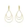 Histoire D'Or Boucles D'oreilles Pendantes Jenyfer Plaqué Or Jaune