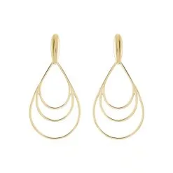 Histoire D'Or Boucles D'oreilles Pendantes Jenyfer Plaqué Or Jaune