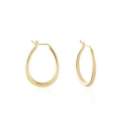 Histoire D'Or Créoles Olivia Ovale Plaqué Or Jaune