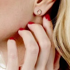 Histoire D'Or Boucles D'oreilles Puces Adelinda Plaqué Or Jaune -Boucles d'oreilles pendantes Soldes Boutique FQOFJW0560 model1