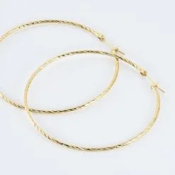 Histoire D'Or Créoles Anusha Plaqué Or Jaune -Boucles d'oreilles pendantes Soldes Boutique FQOFJW0575 view2