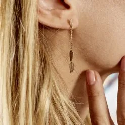 Histoire D'Or Boucles D'oreilles Pendantes Plaqué Or Jaune Libby -Boucles d'oreilles pendantes Soldes Boutique FQOFJW0598 model1