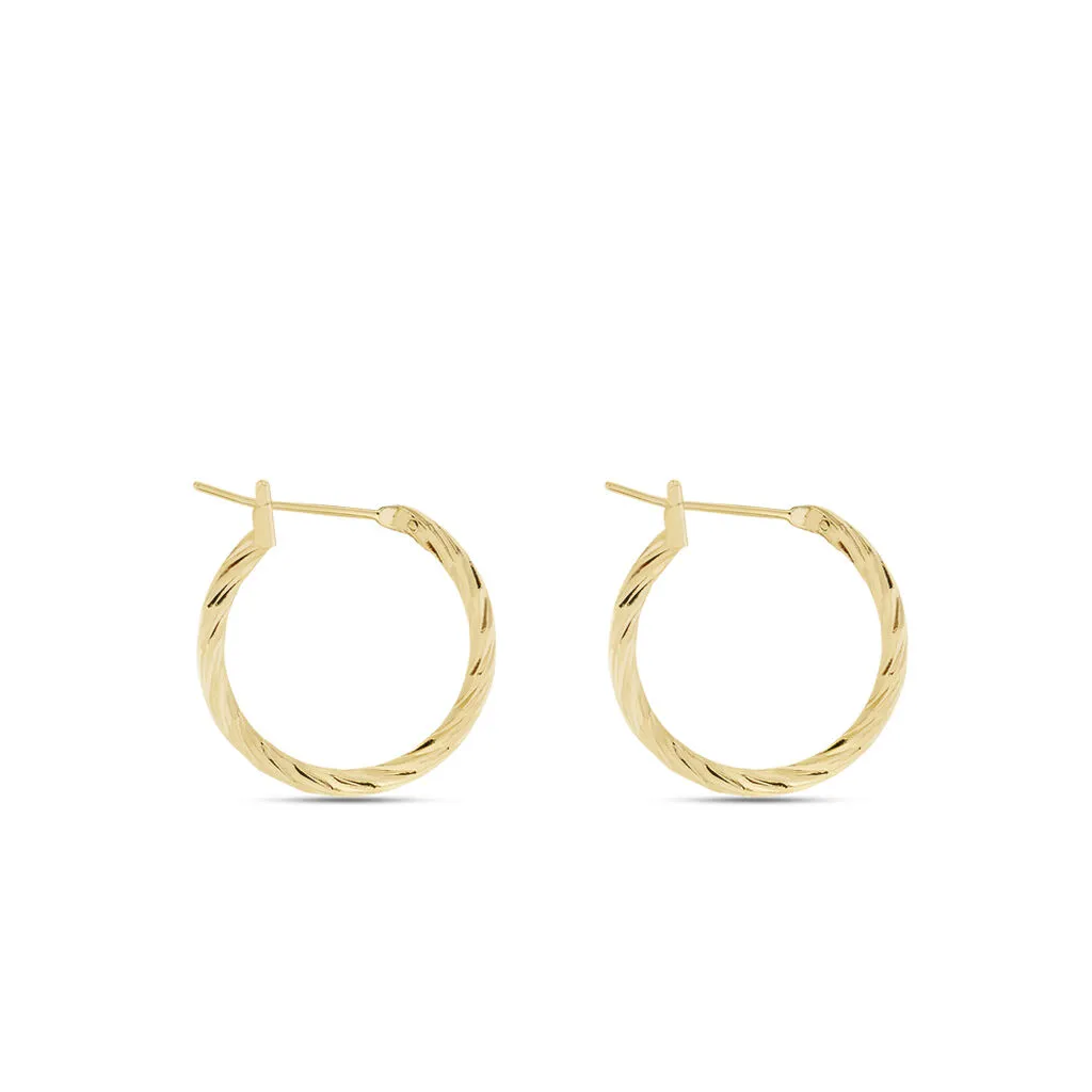 Histoire D'Or Créoles Siegfried Plaque Or Jaune 2 Histoire D'Or Créoles Siegfried Plaque Or Jaune – Image 2