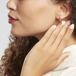 Histoire D'Or Créoles Remey Plaque Or Jaune -Boucles d'oreilles pendantes Soldes Boutique FQOFJW0611 model0