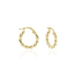 Histoire D'Or Créoles Plaqué Or Jaune Isaiah