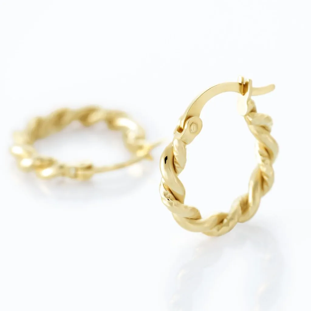 Histoire D'Or Créoles Plaqué Or Jaune Isaiah 3 Histoire D'Or Créoles Plaqué Or Jaune Isaiah – Image 3