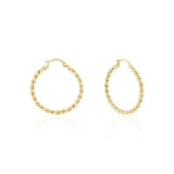 Histoire D'Or Créoles Plaqué Or Jaune Isaiah