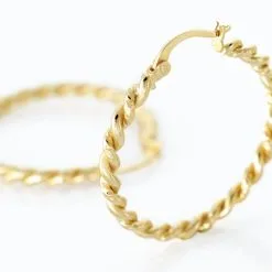 Histoire D'Or Créoles Plaqué Or Jaune Isaiah -Boucles d'oreilles pendantes Soldes Boutique FQOFJW0629 view2