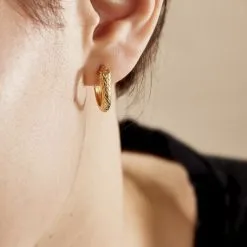 Histoire D'Or Créoles Serhat Plaqué Or Jaune -Boucles d'oreilles pendantes Soldes Boutique FQOFJW0638 model1