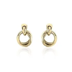 Histoire D'Or Boucles D'oreilles Pendantes Plaqué Or Jaune Alfonsina