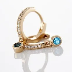 Histoire D'Or Creoles Dili Plaqué Or Pierres 6 Histoire D'Or Creoles Dili Plaqué Or Pierres -Boucles d'oreilles pendantes Soldes Boutique FQOFJXB136 view2