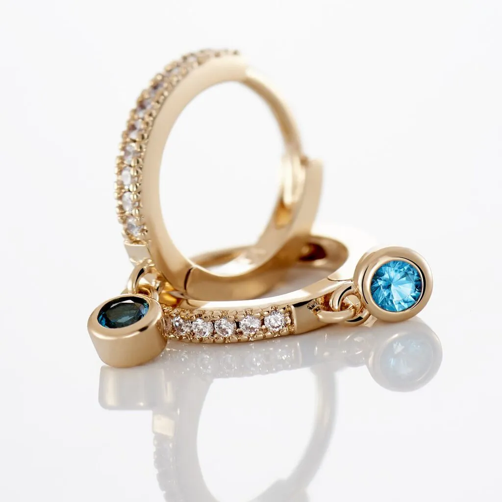 Histoire D'Or Creoles Dili Plaqué Or Pierres 3 Histoire D'Or Creoles Dili Plaqué Or Pierres – Image 3