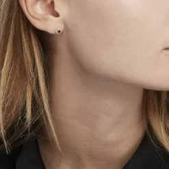 Histoire D'Or Boucles D'oreilles Puces Plaqué Or Eugenie Pierre Synthétique -Boucles d'oreilles pendantes Soldes Boutique FQOFJXB140 model0