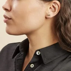 Histoire D'Or Boucles D'oreilles Puces Plaqué Or Jaune Alodia Spnielles -Boucles d'oreilles pendantes Soldes Boutique FQOFJXV109 model0