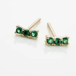 Histoire D'Or Boucles D'oreilles Puces Plaqué Or Jaune Alodia Spnielles -Boucles d'oreilles pendantes Soldes Boutique FQOFJXV109 view2