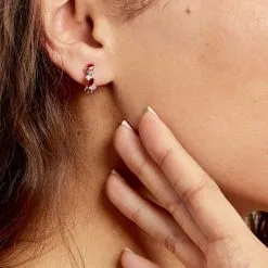 Histoire D'Or Créoles Muire Plaqué Or Jaune Oxyde De Zirconium -Boucles d'oreilles pendantes Soldes Boutique FQOFJZA002 model1