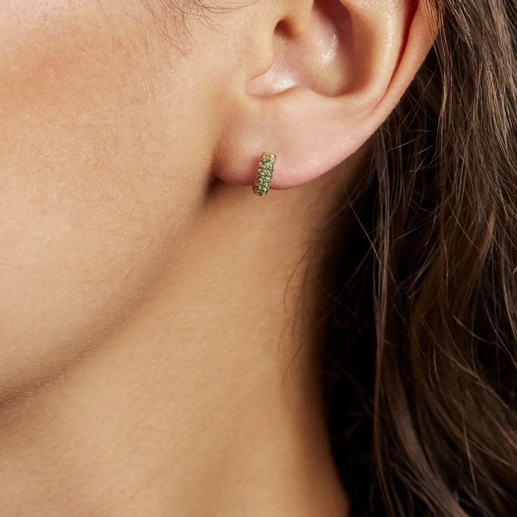 Histoire D'Or Créoles Plaqué Or Jaune Piha Oxydes De Zirconium 5 Histoire D'Or Créoles Plaqué Or Jaune Piha Oxydes De Zirconium – Image 5