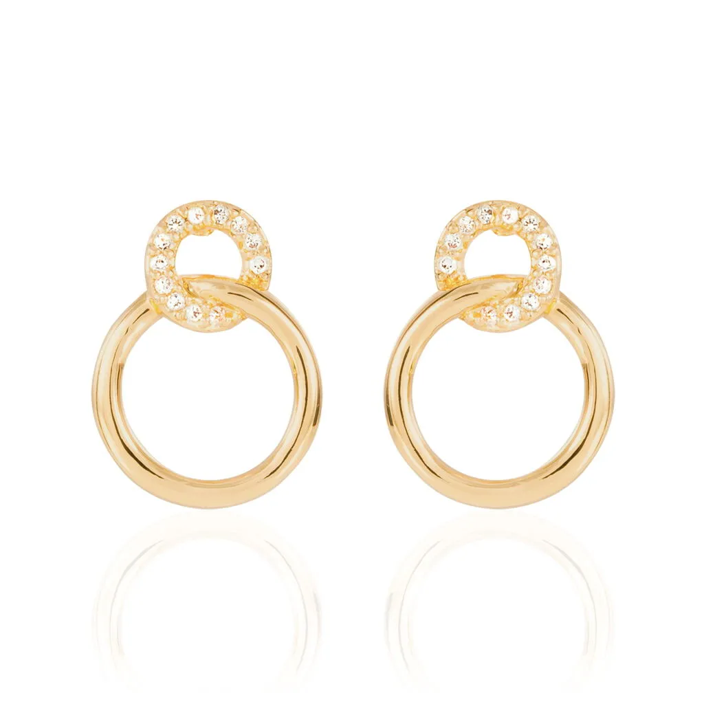 Histoire D'Or Boucles D'oreilles Pendantes Essia Plaqué Or Jaune Oxyde De Zirconium 1 Histoire D'Or Boucles D'oreilles Pendantes Essia Plaqué Or Jaune Oxyde De Zirconium