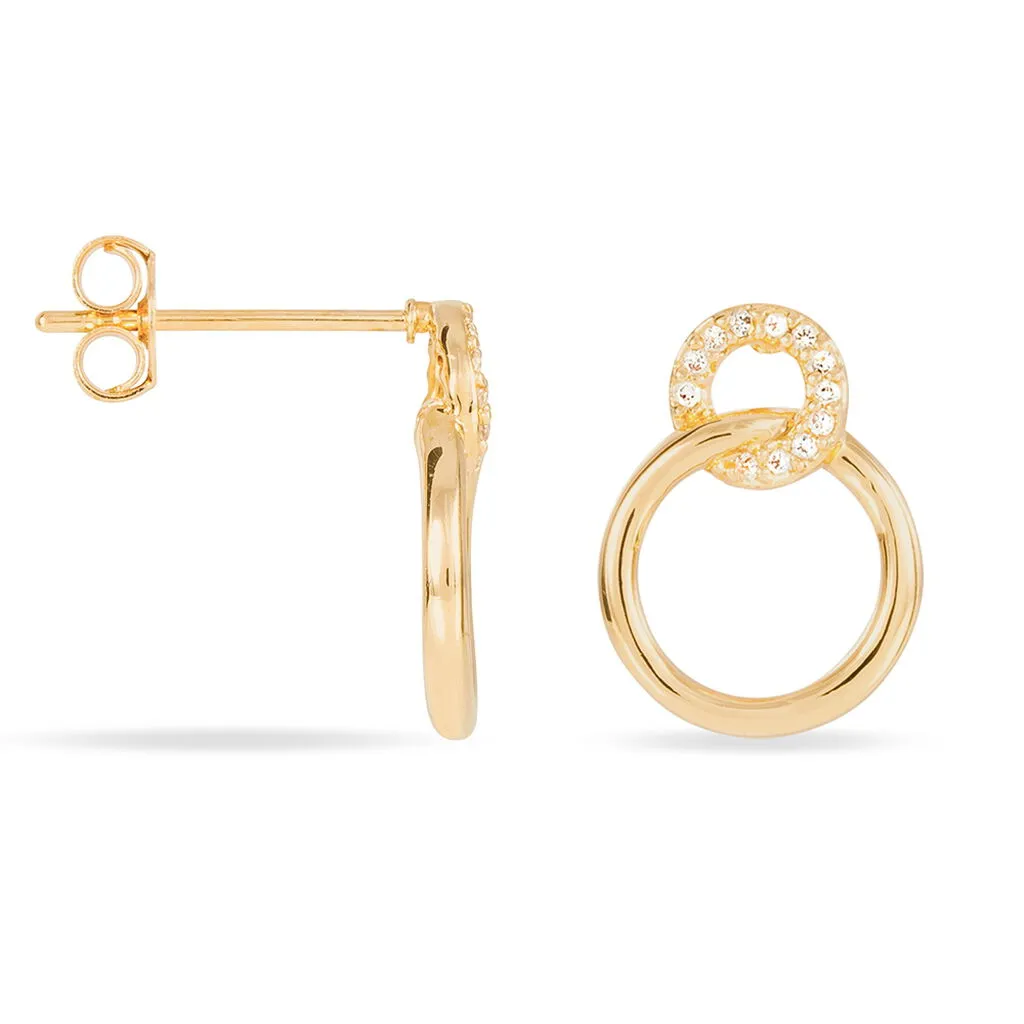 Histoire D'Or Boucles D'oreilles Pendantes Essia Plaqué Or Jaune Oxyde De Zirconium 2 Histoire D'Or Boucles D'oreilles Pendantes Essia Plaqué Or Jaune Oxyde De Zirconium – Image 2