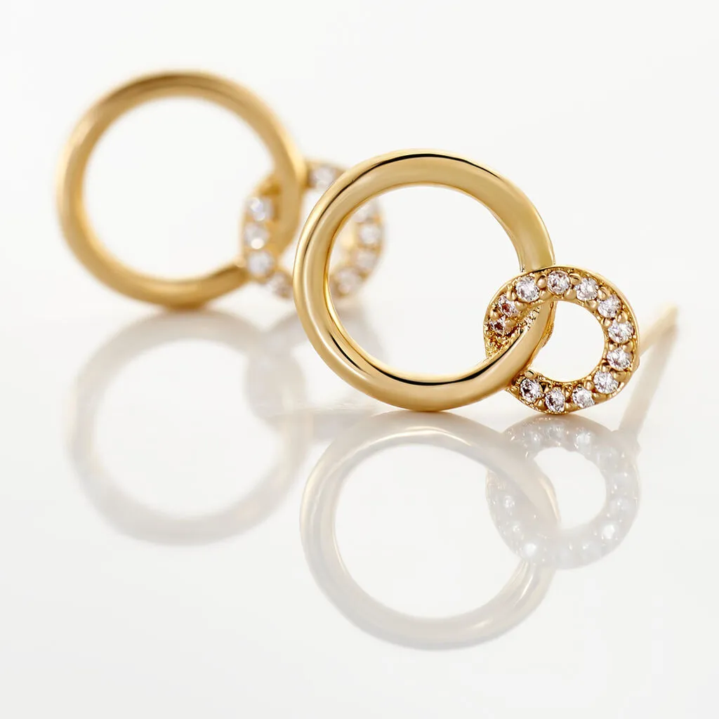 Histoire D'Or Boucles D'oreilles Pendantes Essia Plaqué Or Jaune Oxyde De Zirconium 3 Histoire D'Or Boucles D'oreilles Pendantes Essia Plaqué Or Jaune Oxyde De Zirconium – Image 3