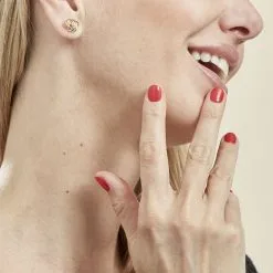 Histoire D'Or Boucles D'oreilles Puces Iwaki Plaqué Or Jaune Oxyde De Zirconium -Boucles d'oreilles pendantes Soldes Boutique FQOFJZW445 model0