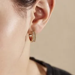 Histoire D'Or Boucles D'oreilles Pendantes Marie-baptistine Plaqué Or Oxyde -Boucles d'oreilles pendantes Soldes Boutique FQOFJZW480 model1