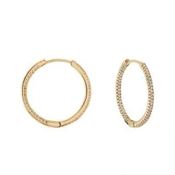 Histoire D'Or Créoles Karolina Rondes Plaqué Or Jaune Oxyde De Zirconium