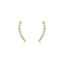 Histoire D'Or Bijoux D'oreilles Plaqué Or Jaune Nazeli Oxyde De Zirconium