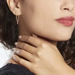 Histoire D'Or Boucles D'oreilles Pendantes Plaqué Or Lienard Oxydes De Zirconium -Boucles d'oreilles pendantes Soldes Boutique FQOFJZW527 model0