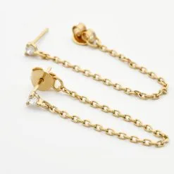 Histoire D'Or Boucles D'oreilles Pendantes Plaqué Or Lienard Oxydes De Zirconium -Boucles d'oreilles pendantes Soldes Boutique FQOFJZW529 view2