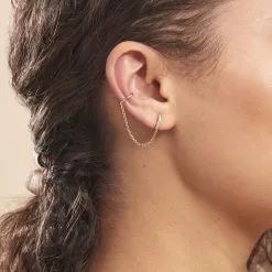 Histoire D'Or Bijou D'oreille Plaqué Or Maurizio Oxydes De Zirconium -Boucles d'oreilles pendantes Soldes Boutique FQOFJZW536 model0