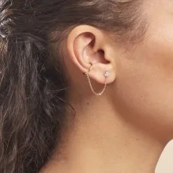 Histoire D'Or Bijou D'oreille Plaqué Or Marcion Oxydes De Zirconium -Boucles d'oreilles pendantes Soldes Boutique FQOFJZW537 model0