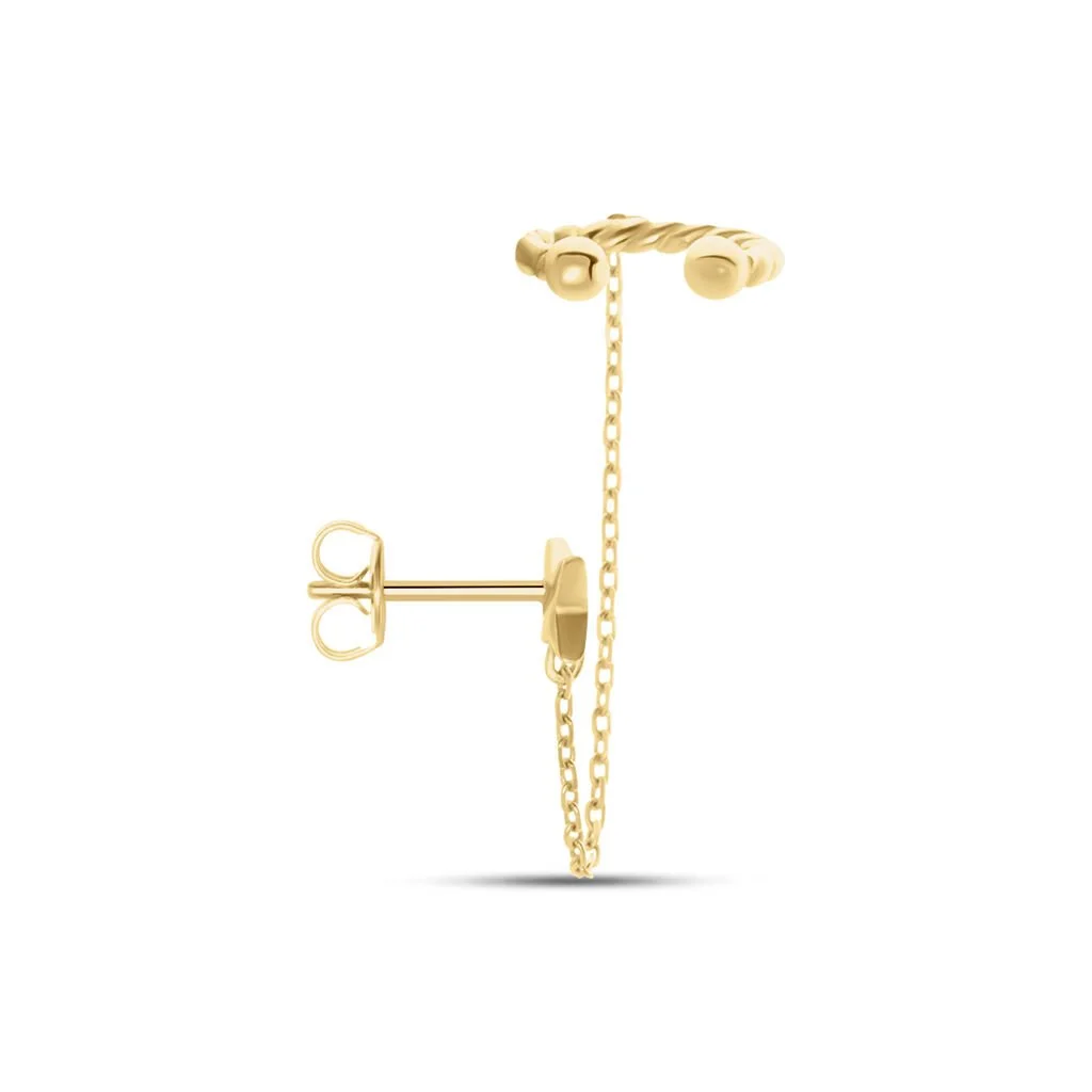 Histoire D'Or Bijou D'oreille Unitaire Plaqué Or Sweyn Oxyde De Zirconium 2 Histoire D'Or Bijou D'oreille Unitaire Plaqué Or Sweyn Oxyde De Zirconium – Image 2