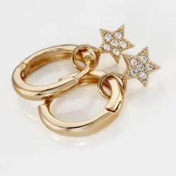 Histoire D'Or Créoles Plaqué Or Pauwels Pampilles Etoiles Oxydes De Zirconium 6 Histoire D'Or Créoles Plaqué Or Pauwels Pampilles Etoiles Oxydes De Zirconium -Boucles d'oreilles pendantes Soldes Boutique FQOFJZW546 view2