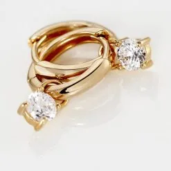 Histoire D'Or Créoles Plaqué Or Priscillien Pampilles Oxydes De Zirconium -Boucles d'oreilles pendantes Soldes Boutique FQOFJZW552 view2