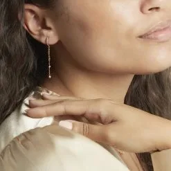 Histoire D'Or Créole Unitaire Opaleen Plaqué Or Jaune Oxyde De Zirconium Oxyde -Boucles d'oreilles pendantes Soldes Boutique FQOFJZW554 model0