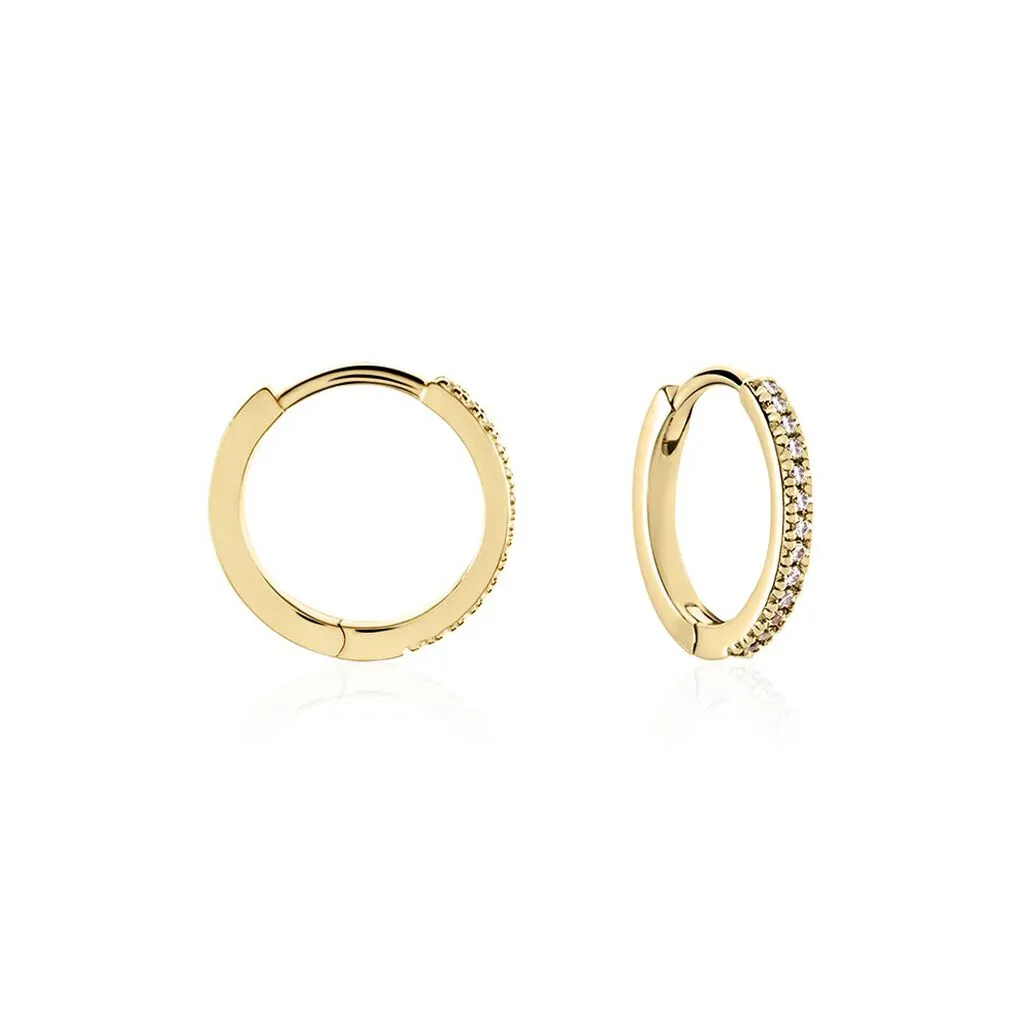 Histoire D'Or Créoles Kalinda Plaqué Or Jaune Oxyde De Zirconium 1 Histoire D'Or Créoles Kalinda Plaqué Or Jaune Oxyde De Zirconium