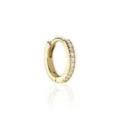 Histoire D'Or Créole Unitaire Kalinda Plaqué Or Jaune Oxyde De Zirconium