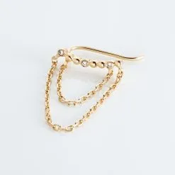 Histoire D'Or Bijou D'oreille Unitaire Plaqué Or Jaune Kazia Oxydes De Zirconium -Boucles d'oreilles pendantes Soldes Boutique FQOFJZW572 view2