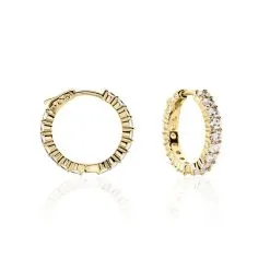 Histoire D'Or Créoles Zoelia Plaqué Or Jaune Oxyde De Zirconium