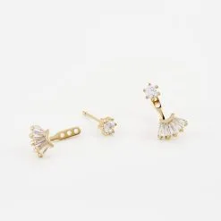 Histoire D'Or Bijoux D'oreilles Plaqué Or Jaune Allon Oxydes De Zirconium -Boucles d'oreilles pendantes Soldes Boutique FQOFJZW595 view2